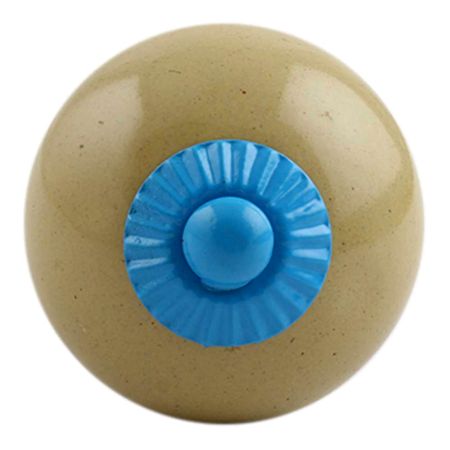 Spanish Olive Turquoise Fitting Ceramic Knob